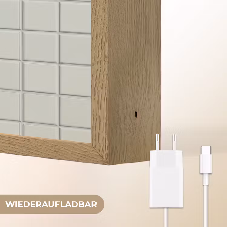 Tegel - Patroon - Lichtgroen Light Box met batterij (Wandlamp) middel 907 -USP_websiteoplaadbaarDE