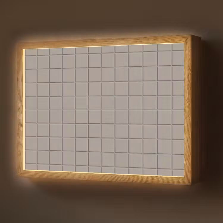 Tegel - Patroon Kiezel - Grijs Light Box met batterij (Wandlamp) middel 907 -z3d_website
