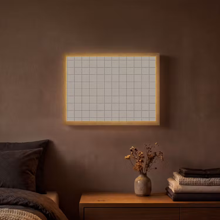 Tegel - Patroon Kiezel - Grijs Light Box met batterij (Wandlamp) middel 907 -sfeer4