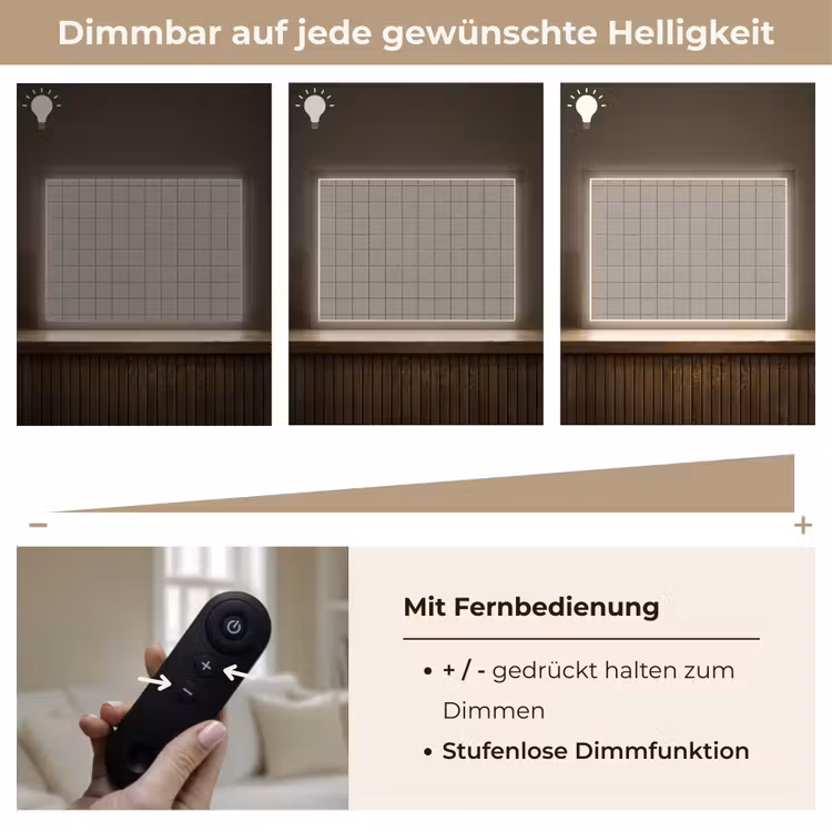 Tegel - Patroon Kiezel - Grijs Light Box met batterij (Wandlamp) middel 907 -USP_dimbaarDE