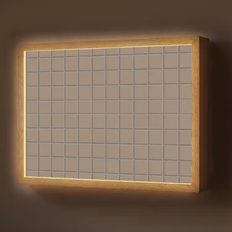 Tegel - Patroon - Taupe Light Box met batterij (Wandlamp) middel 907 -z3d_website