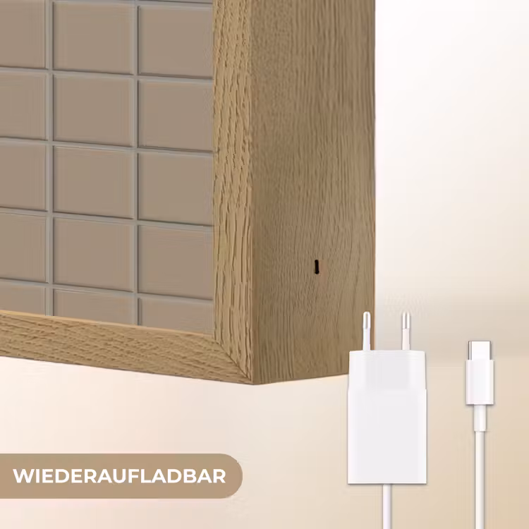 Tegel - Patroon - Taupe Light Box met batterij (Wandlamp) middel 907 -USP_websiteoplaadbaarDE