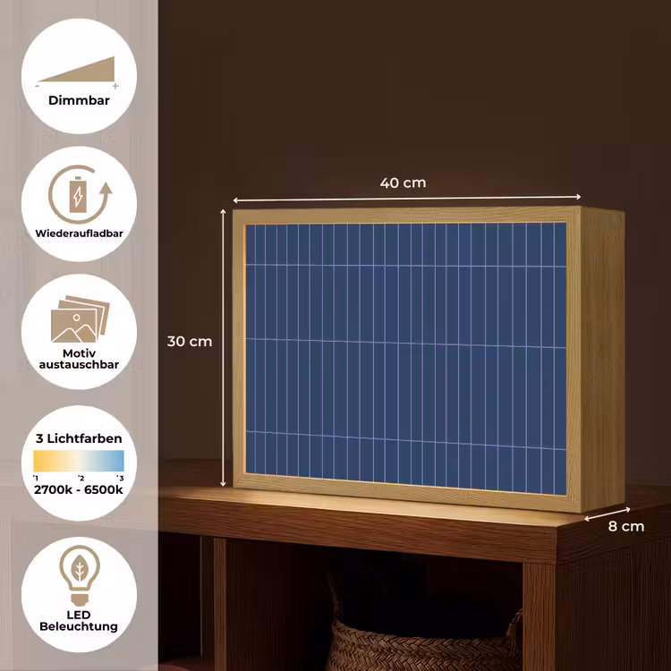 Tegels - Langwerpig - Blauw Light Box met batterij (Wandlamp) middel 907 -USP_websiteoverzichtDE