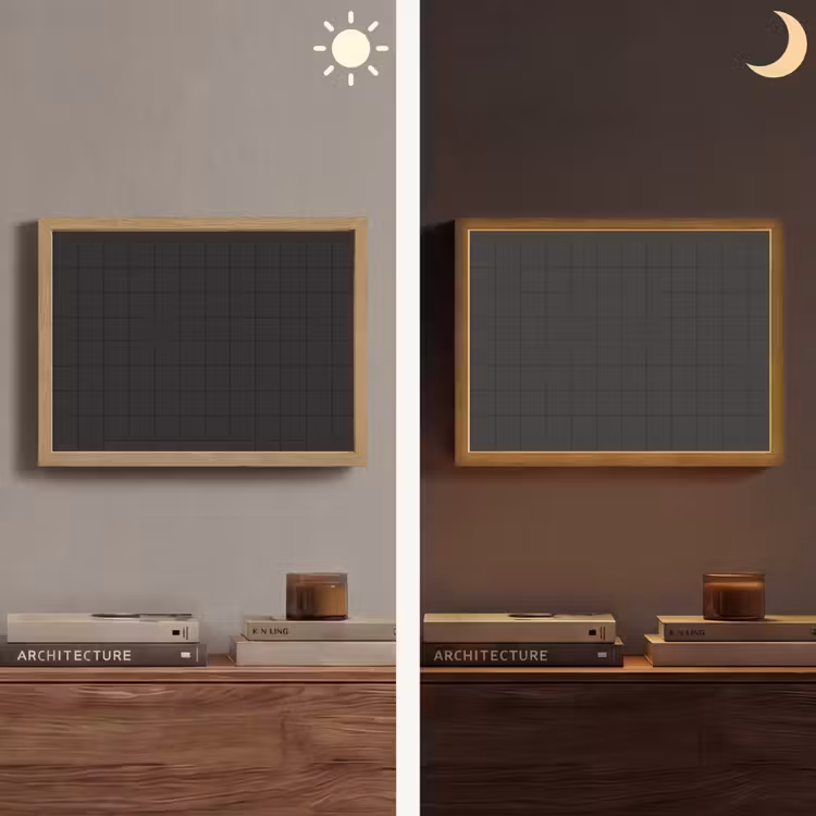 Tegels - Patroon - Mat - Zwart Light Box met batterij (Wandlamp) middel 907 -sfeer3