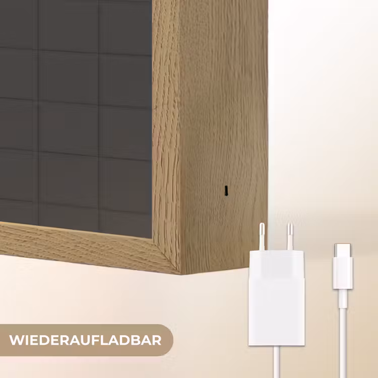 Tegels - Patroon - Mat - Zwart Light Box met batterij (Wandlamp) middel 907 -USP_websiteoplaadbaarDE