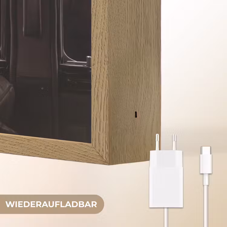 Fotograaf - Camera - Vintage - Journalistiek - Zwart-wit Light Box met batterij (Wandlamp) middel -USP_websiteoplaadbaarDE