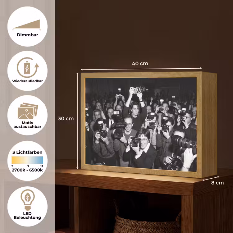 Fotografen - Menigte - Flitsers - Journalistiek Light Box met batterij (Wandlamp) middel -USP_websiteoverzichtDE