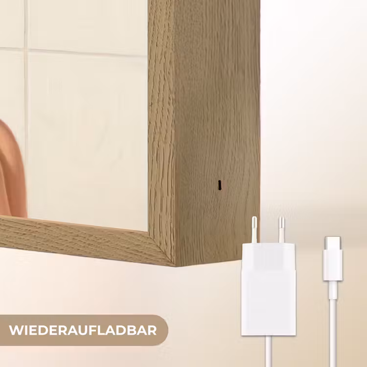 Vrouw - Douche - Roze Light Box met batterij (Wandlamp) middel -USP_websiteoplaadbaarDE
