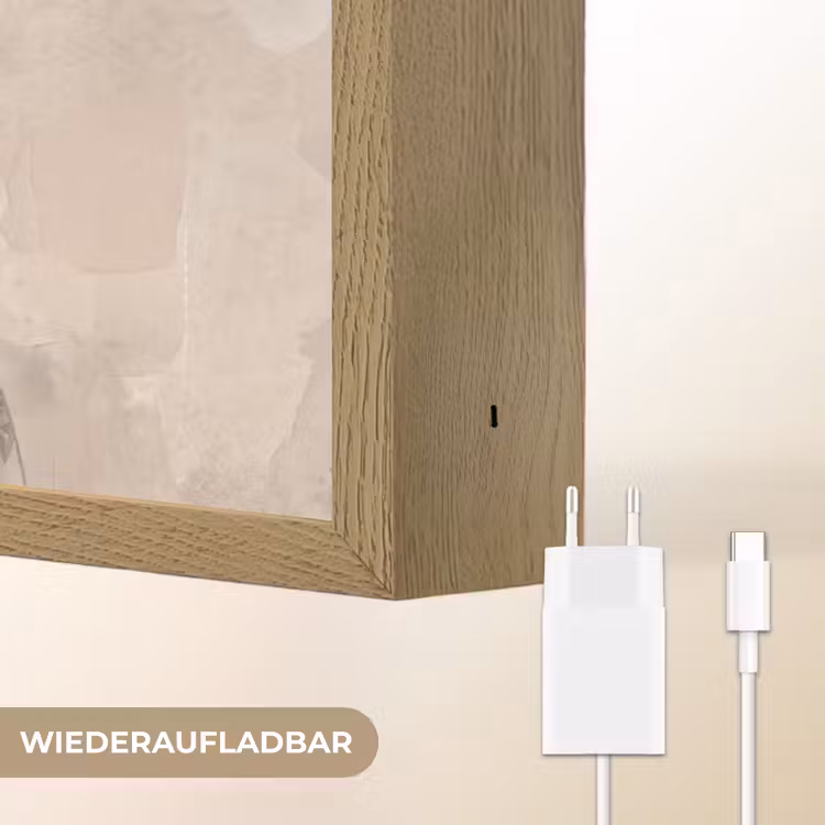 Vrouw - Sereen - Grijs Light Box met batterij (Wandlamp) middel -USP_websiteoplaadbaarDE