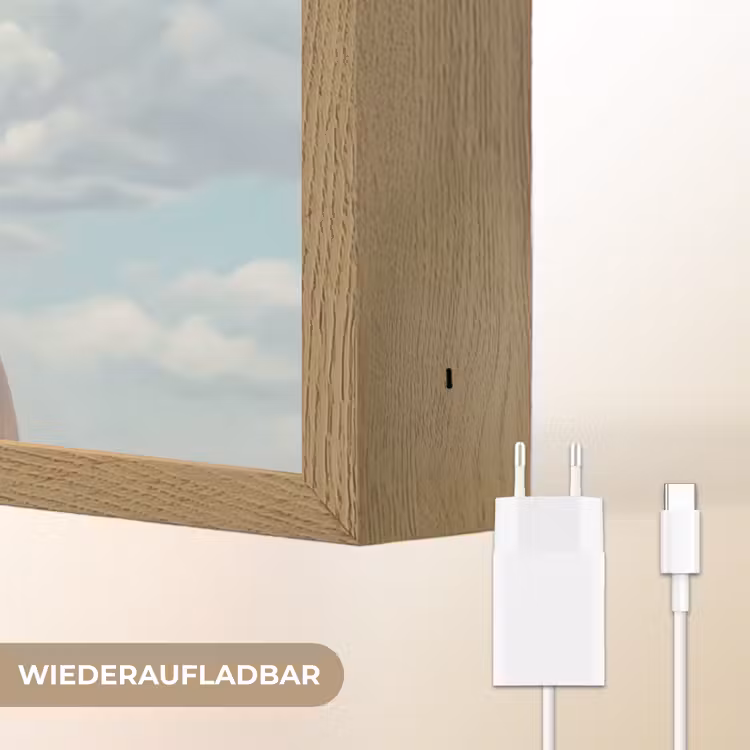 Vrouw - Narcissen - Geel Light Box met batterij (Wandlamp) middel -USP_websiteoplaadbaarDE