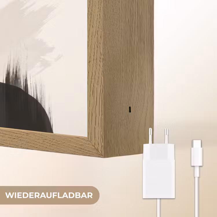 Vrouw - Portret - Modern - Goud - Kunst Light Box met batterij (Wandlamp) middel -USP_websiteoplaadbaarDE