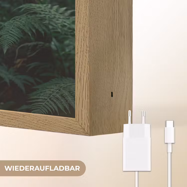 Vrouw - Slang - Natuur - Mystiek - Groen Light Box met batterij (Wandlamp) middel -USP_websiteoplaadbaarDE