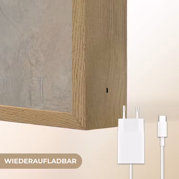 Woman - Butterfly - Art - Classic - Muted Light Box met batterij (Wandlamp) middel -USP_websiteoplaadbaarDE