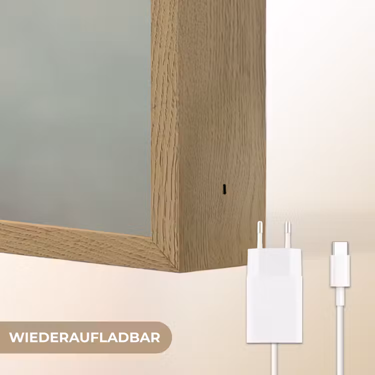 Vrouw - Vogels - Abstract - Modern - Wit Light Box met batterij (Wandlamp) middel -USP_websiteoplaadbaarDE