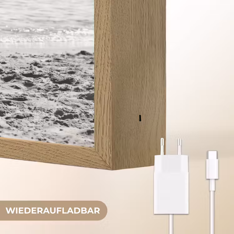 Vrouwen - Zonnehoed - Strand - Zwart - Wit Light Box met batterij (Wandlamp) middel -USP_websiteoplaadbaarDE