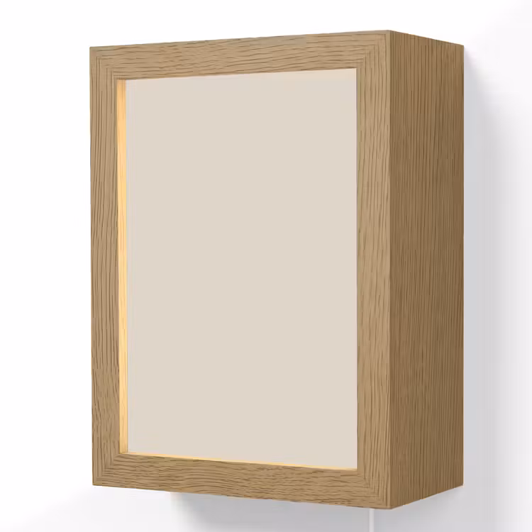 Fresh - Linen - Nude Light Box met kabel (Wandlamp) klein 929 -3d