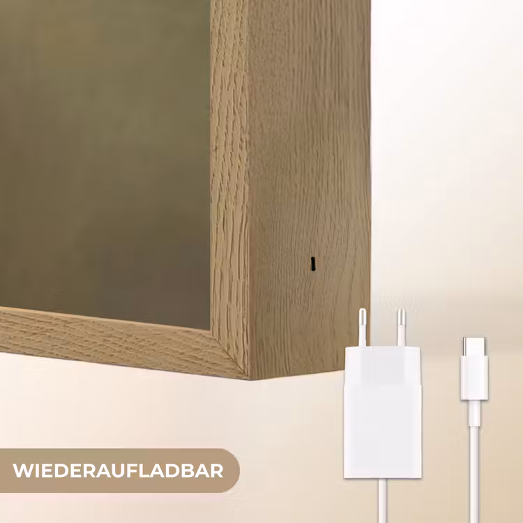 Vos - Surrealistisch - Groen Light Box met batterij (Wandlamp) middel -USP_websiteoplaadbaarDE