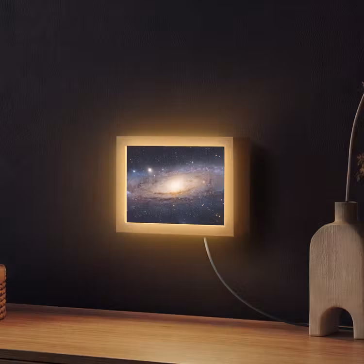 Lightbox - Wandleuchte - Galaxie – Weltraum – Kosmos - Sterrenstelsel - Ruimte - Kosmos Light Box met kabel (Wandlamp) klein