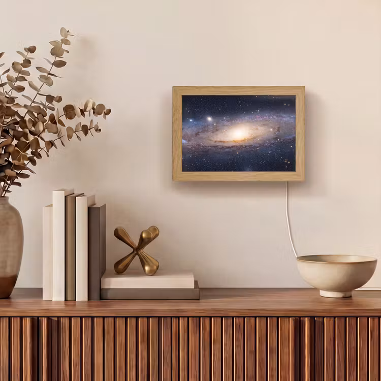 Lightbox - Wandleuchte - Galaxie – Weltraum – Kosmos - Sterrenstelsel - Ruimte - Kosmos Light Box met kabel (Wandlamp) klein