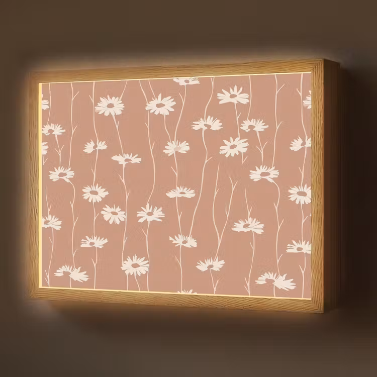 Madeliefjes - Subtiel - Terracotta Light Box met batterij (Wandlamp) middel 907 -z3d_website
