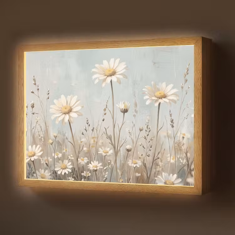 Madelief - Illustratie - Wit Light Box met batterij (Wandlamp) middel -z3d_website
