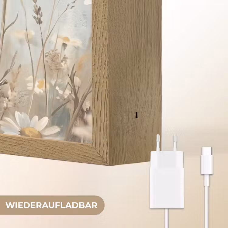 Madelief - Illustratie - Wit Light Box met batterij (Wandlamp) middel -USP_websiteoplaadbaarDE