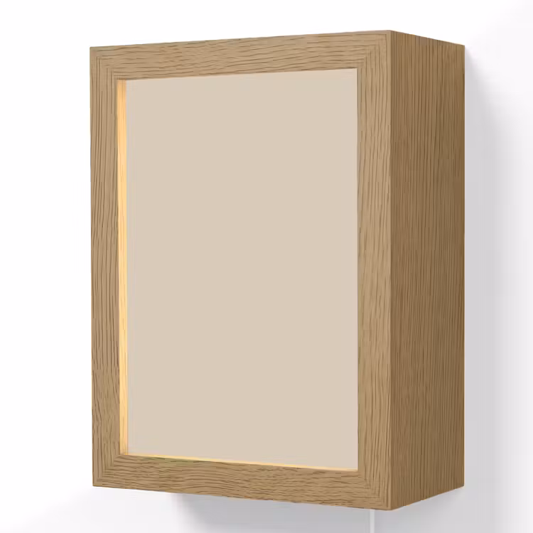 Baked - Biscuit - Nude Light Box met kabel (Wandlamp) klein 929 -3d