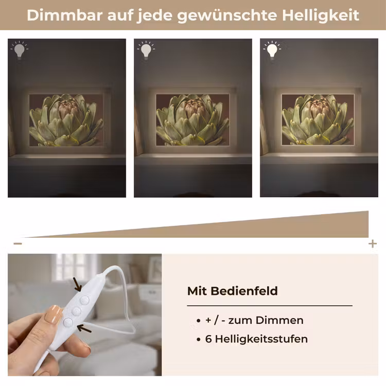 Lightbox - Wandleuchte - Gemüse – Artischocke – Grün - Groente - Artisjok - Groen Light Box met kabel (Wandlamp) klein