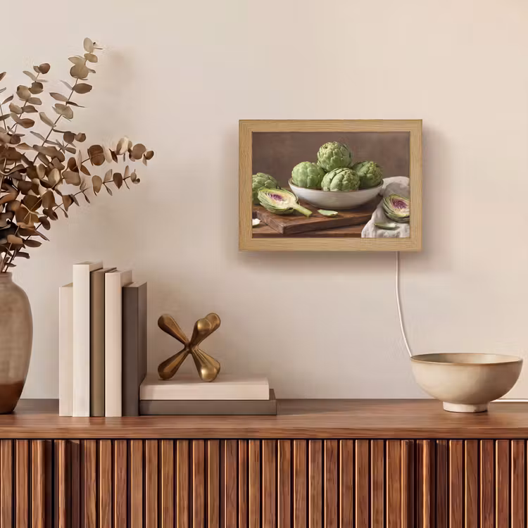 Lightbox - Wandleuchte - Gemüse – Artischocke – Küche - Groenten - Artisjok - Keuken Light Box met kabel (Wandlamp) klein