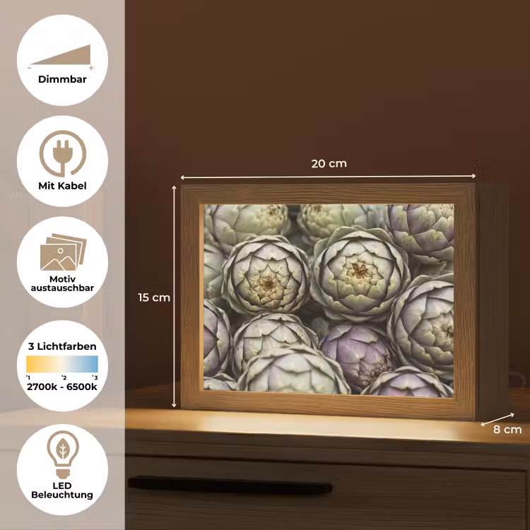 Lightbox - Wandleuchte - Gemüse – Frisch – Essen - Groenten - Vers - Eten Light Box met kabel (Wandlamp) klein