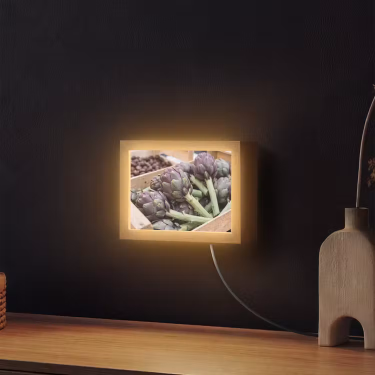 Lightbox - Wandleuchte - Gemüse – Markt – Frisch - Groenten - Markt - Vers Light Box met kabel (Wandlamp) klein