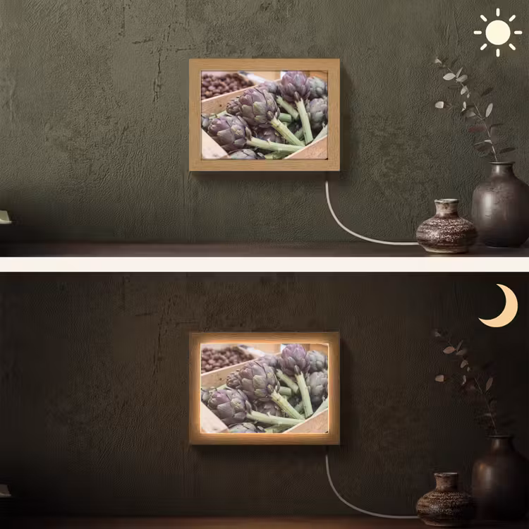 Lightbox - Wandleuchte - Gemüse – Markt – Frisch - Groenten - Markt - Vers Light Box met kabel (Wandlamp) klein