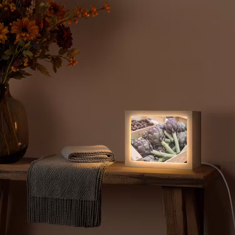 Lightbox - Wandleuchte - Gemüse – Markt – Frisch - Groenten - Markt - Vers Light Box met kabel (Wandlamp) klein