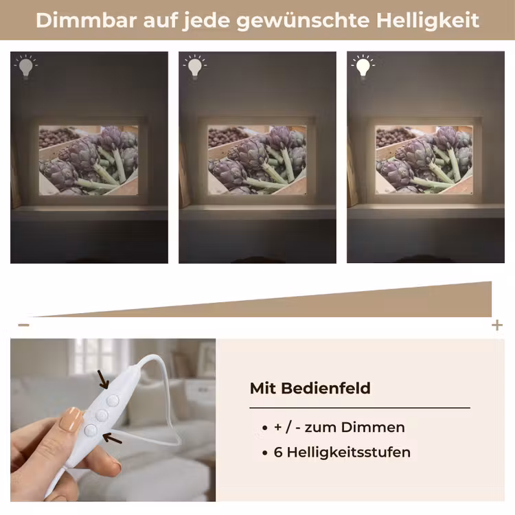 Lightbox - Wandleuchte - Gemüse – Markt – Frisch - Groenten - Markt - Vers Light Box met kabel (Wandlamp) klein