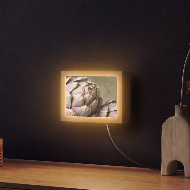 Lightbox - Wandleuchte - Gemüse – Stillleben – Gemälde - Groente - Stilleven - Schilderij Light Box met kabel (Wandlamp) klein