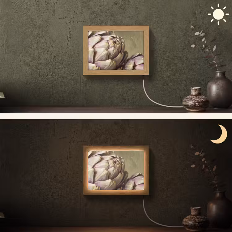 Lightbox - Wandleuchte - Gemüse – Stillleben – Gemälde - Groente - Stilleven - Schilderij Light Box met kabel (Wandlamp) klein