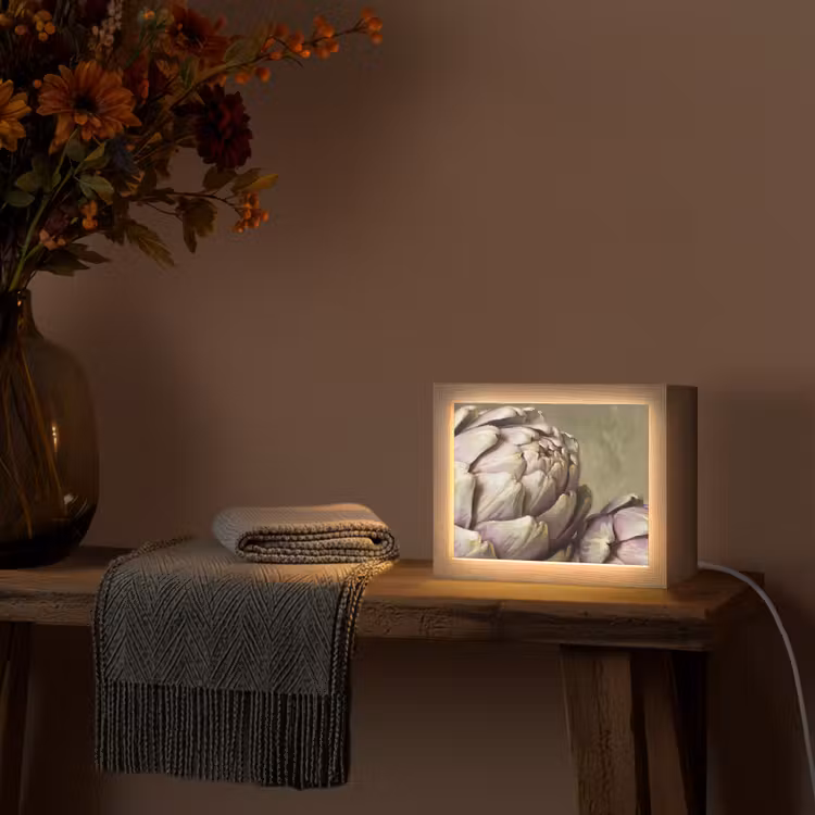 Lightbox - Wandleuchte - Gemüse – Stillleben – Gemälde - Groente - Stilleven - Schilderij Light Box met kabel (Wandlamp) klein