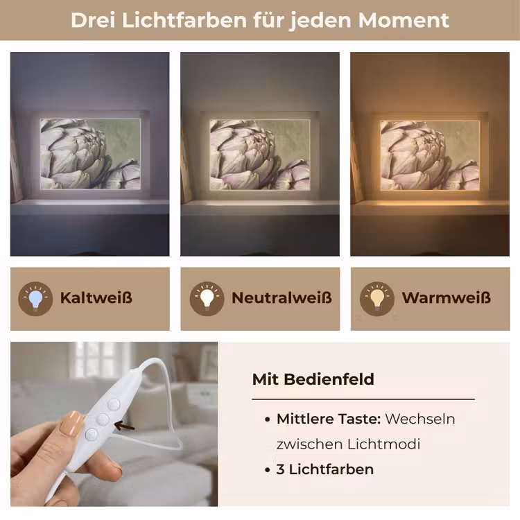 Lightbox - Wandleuchte - Gemüse – Stillleben – Gemälde - Groente - Stilleven - Schilderij Light Box met kabel (Wandlamp) klein