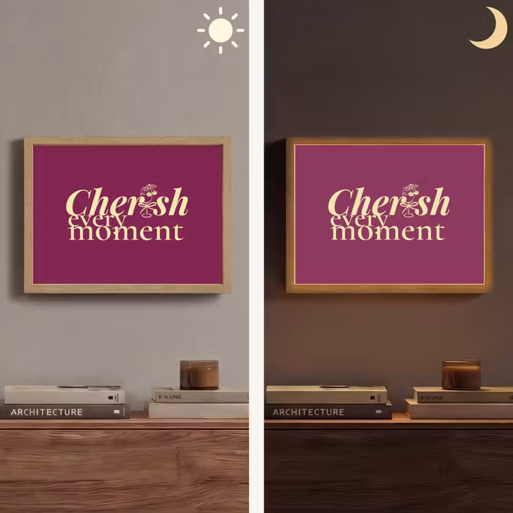Cherish every moment - Cocktailglas - Bordeaux Light Box met batterij (Wandlamp) middel -sfeer3