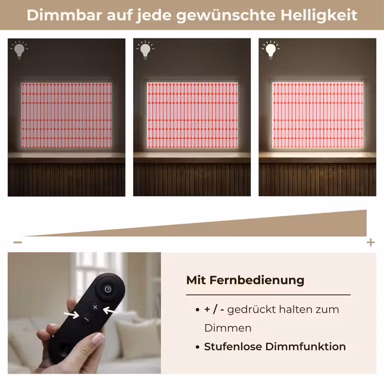 Geometrisch - Minimalistisch - Rood - Roze Light Box met batterij (Wandlamp) middel 907 -USP_dimbaarDE