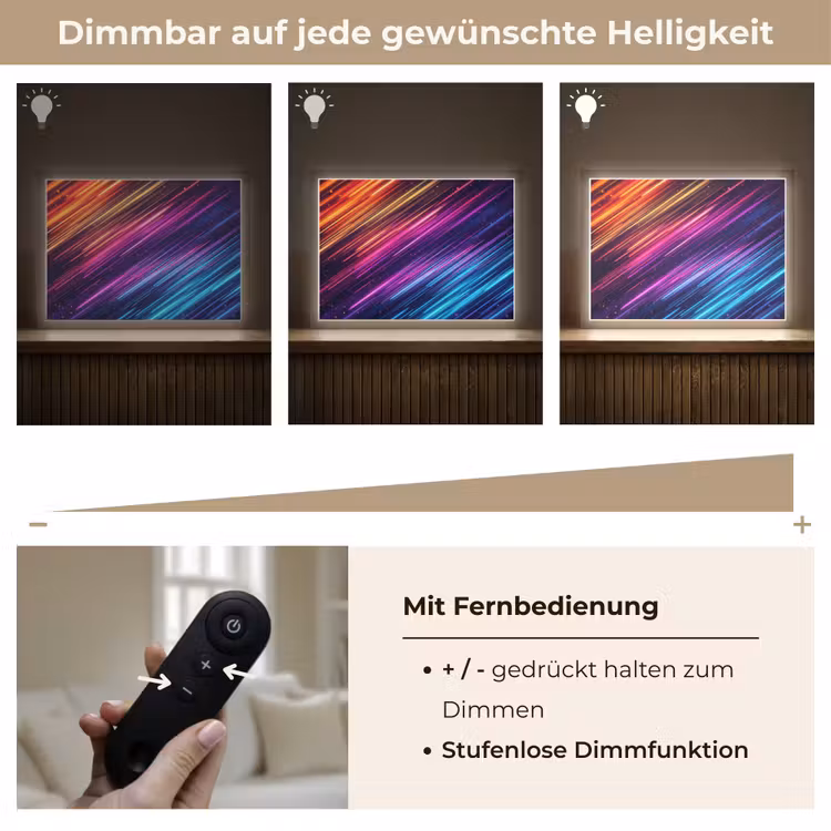 Snelheid - Kosmos - Kleurrijk Light Box met batterij (Wandlamp) middel -USP_dimbaarDE