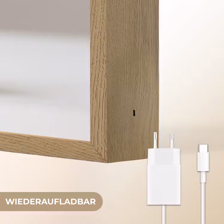 Gestapelde - Stenen - Grijs Light Box met batterij (Wandlamp) middel -USP_websiteoplaadbaarDE