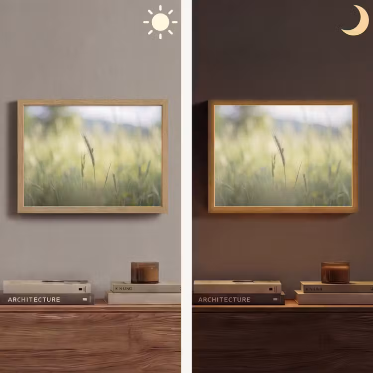 Graan - Aar - Natuur - Groen - Detail Light Box met batterij (Wandlamp) middel -sfeer3