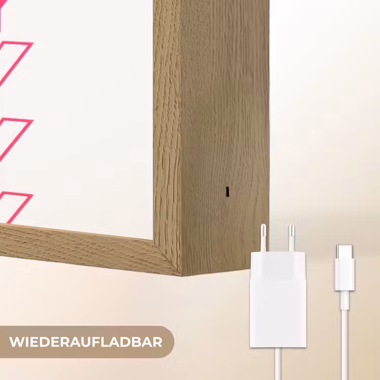Lucky - Roze - Patroon Light Box met batterij (Wandlamp) middel -USP_websiteoplaadbaarDE