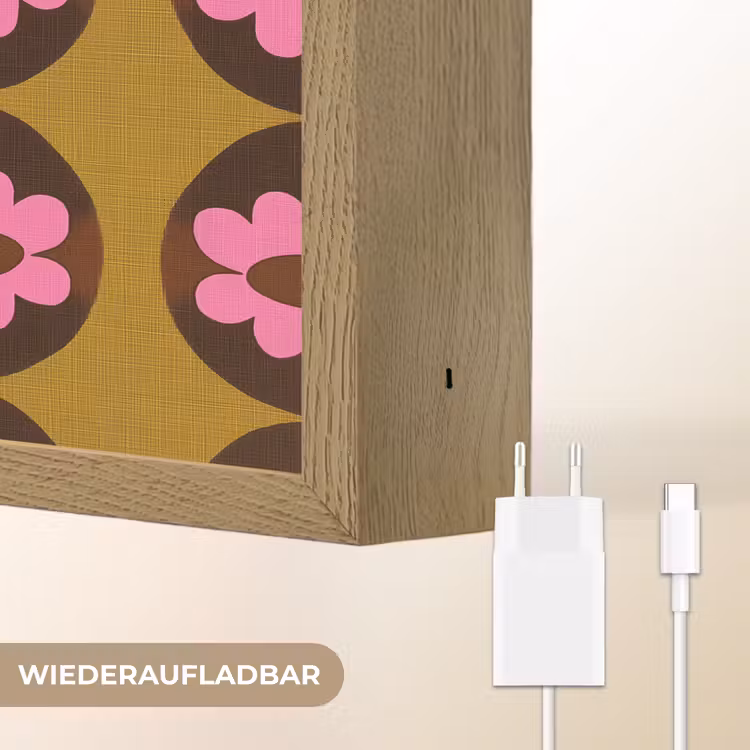 Grafisch - Patroon - Kleurrijk Light Box met batterij (Wandlamp) middel 907 -USP_websiteoplaadbaarDE
