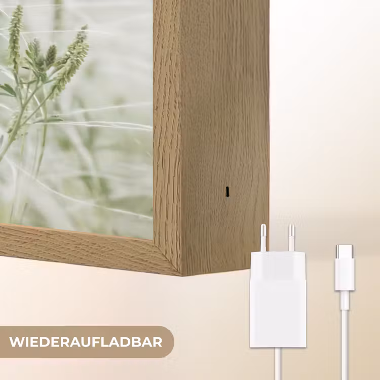 Grassen - Minimalistisch - Groen Light Box met batterij (Wandlamp) middel -USP_websiteoplaadbaarDE