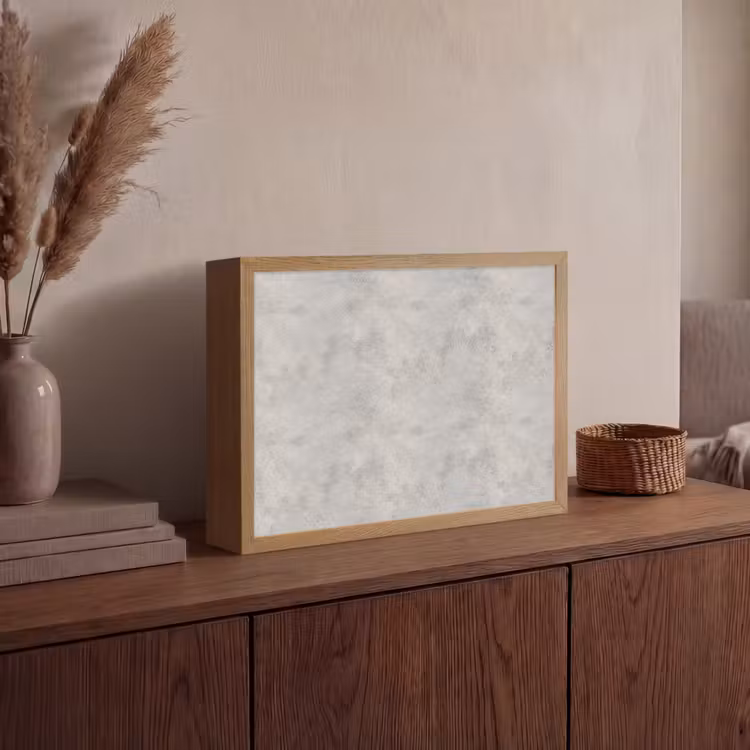 Grijs - Beton - Industrieel Light Box met batterij (Wandlamp) middel 907 -sfeer2