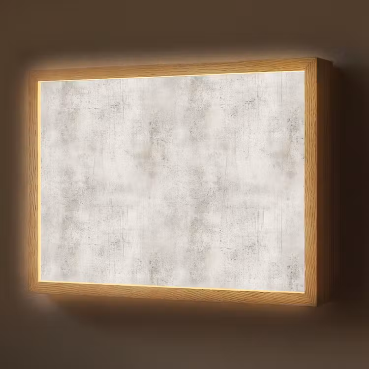 Grijs - Beton - Verweerd Light Box met batterij (Wandlamp) middel 907 -z3d_website