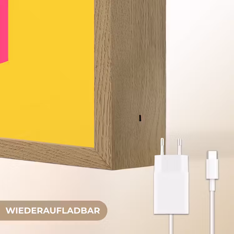Dream big - Geel - Roze Light Box met batterij (Wandlamp) middel -USP_websiteoplaadbaarDE