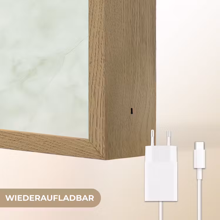 Groen - Marmer - Vloeiende aders Light Box met batterij (Wandlamp) middel 907 -USP_websiteoplaadbaarDE